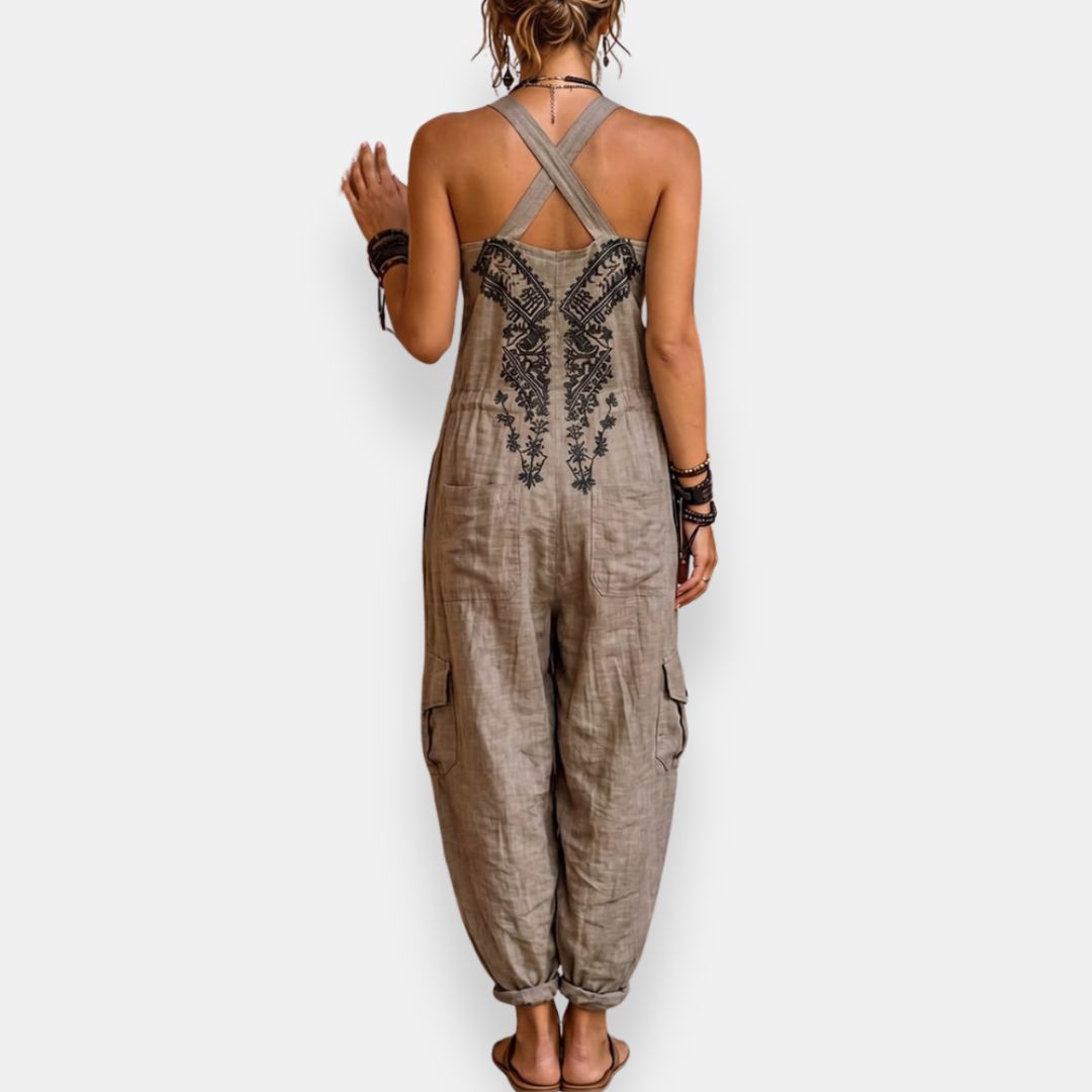 Majken | Bohemisk broderad jumpsuit