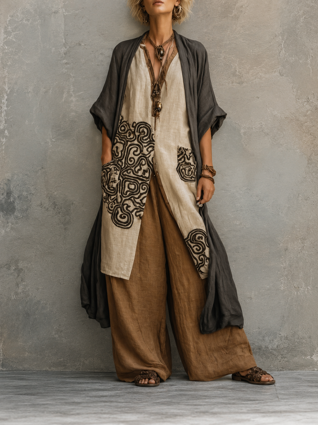 Valentina™ | Lång bohemisk broderad set