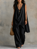 Sigrid™ | Draperat set med vida byxor