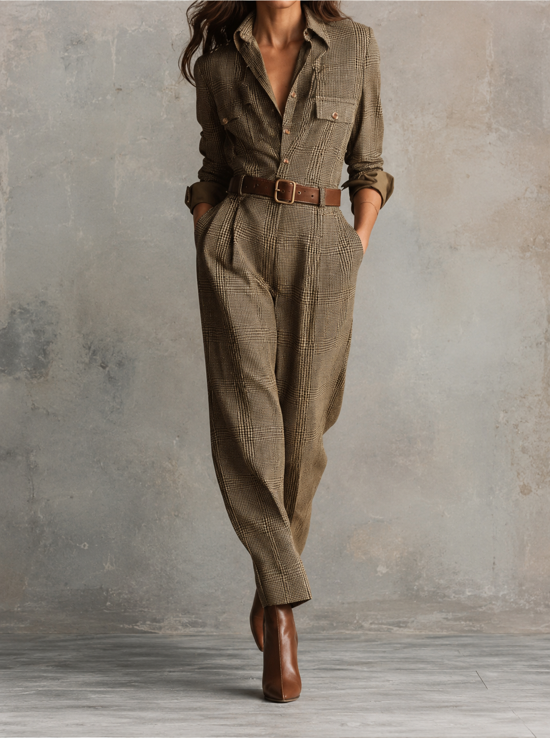 Anna™ | Elegant monokromt rutmönster