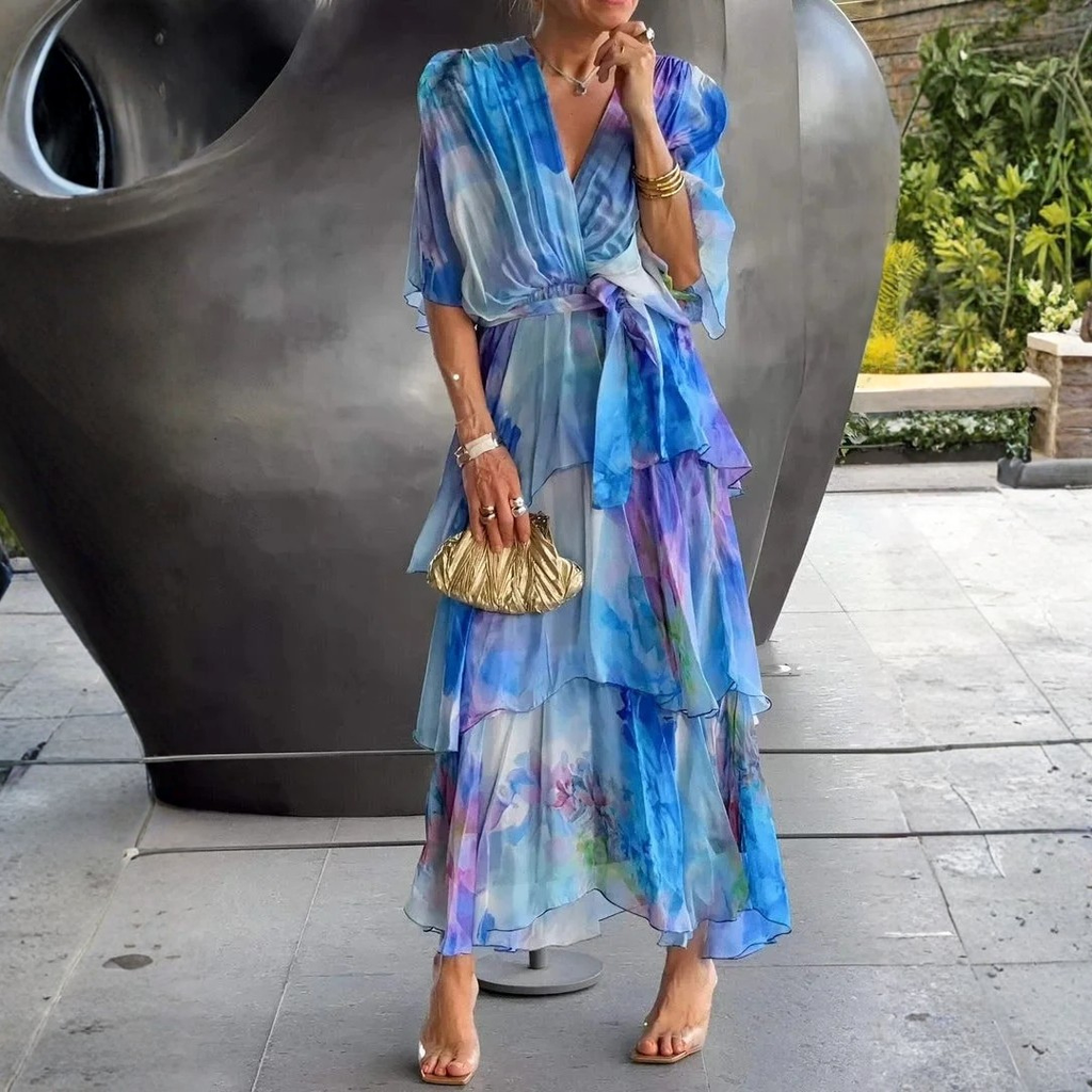 Moa | Elegant chiffonklänning
