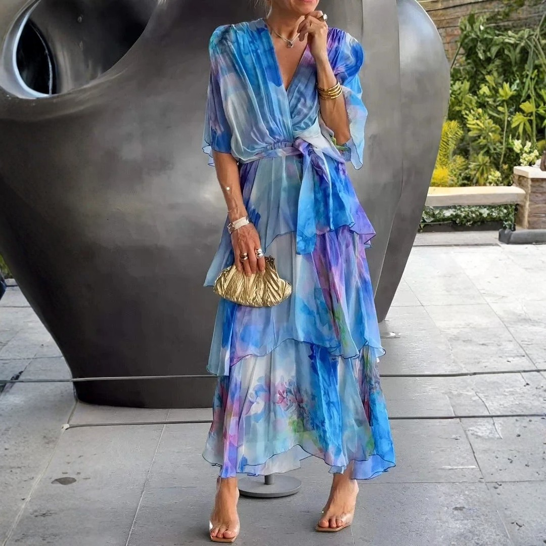Moa | Elegant chiffonklänning