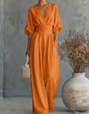 Klara | Lång flytande jumpsuit med tryck