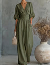 Klara | Lång flytande jumpsuit med tryck