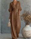 Klara | Lång flytande jumpsuit med tryck