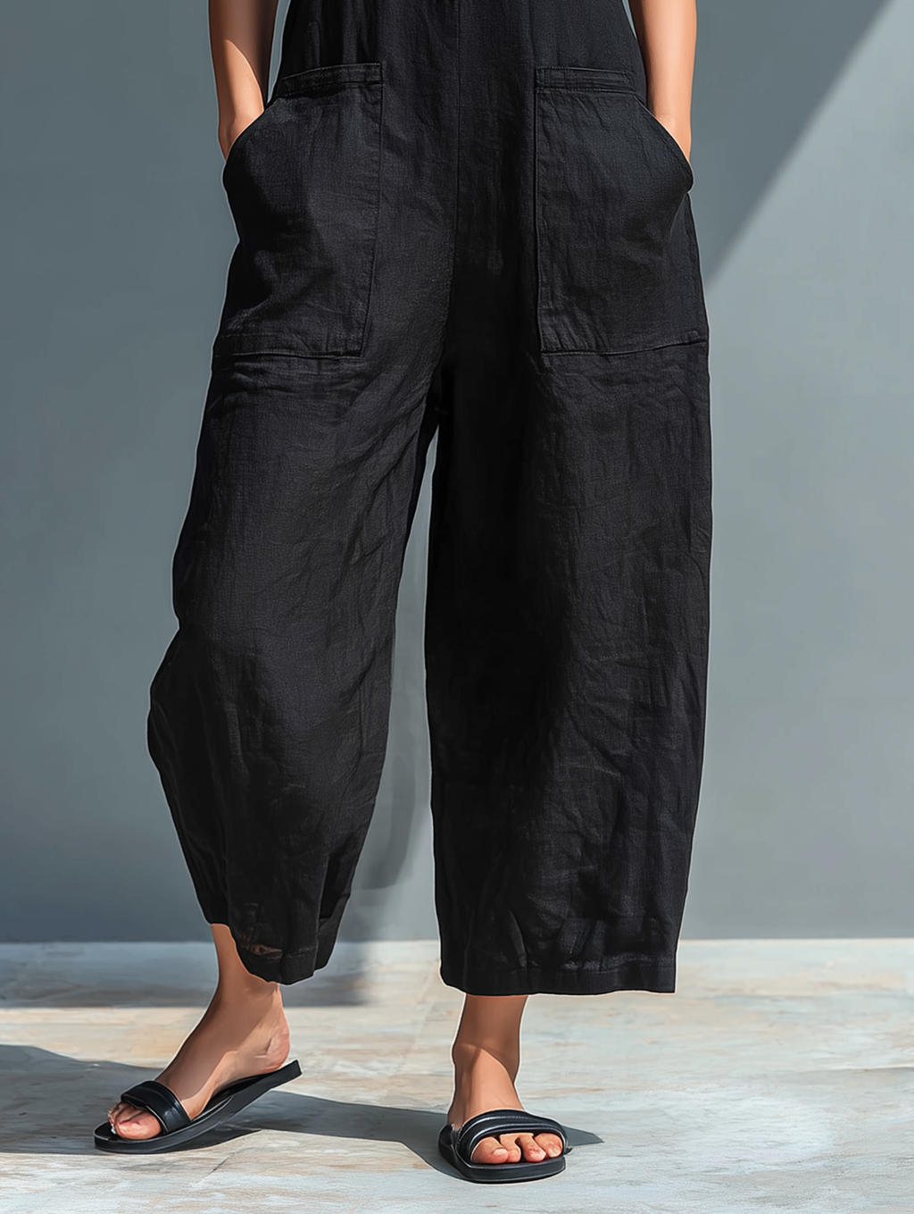 Astrid | Lång flytande jumpsuit med fickor