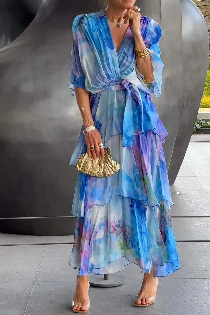 Moa | Elegant chiffonklänning