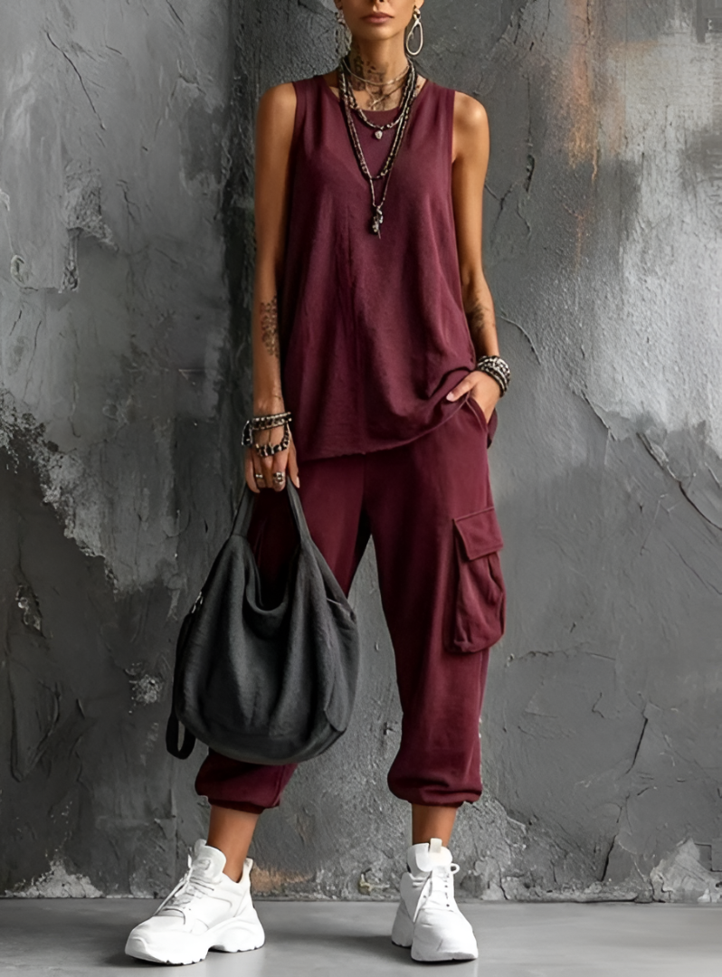 Vera | Avslappnat casual set med fickor