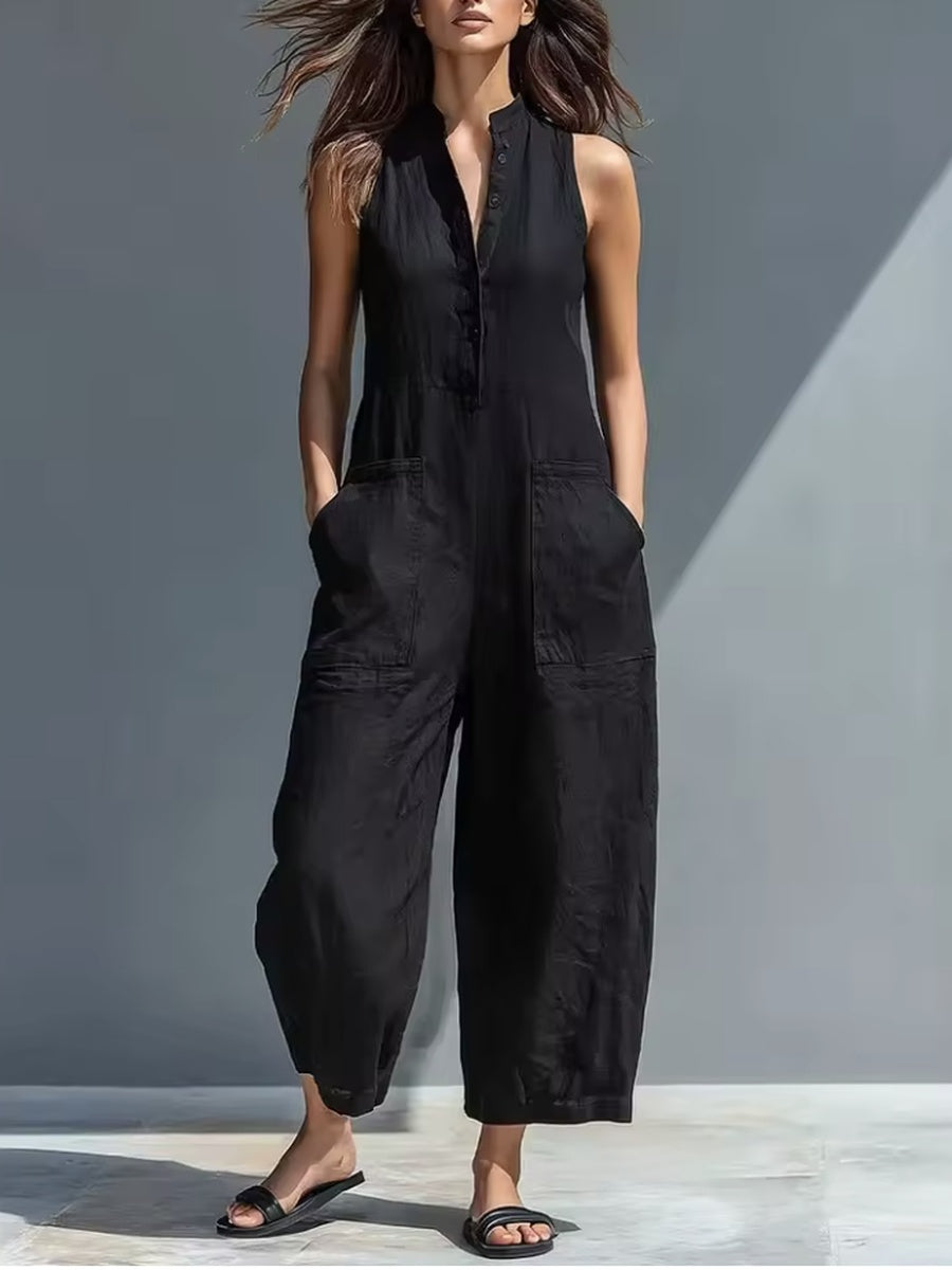 Maja | Minimalistisk Jumpsuit utan Ärmar