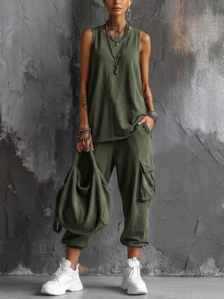 Vera | Avslappnat casual set med fickor